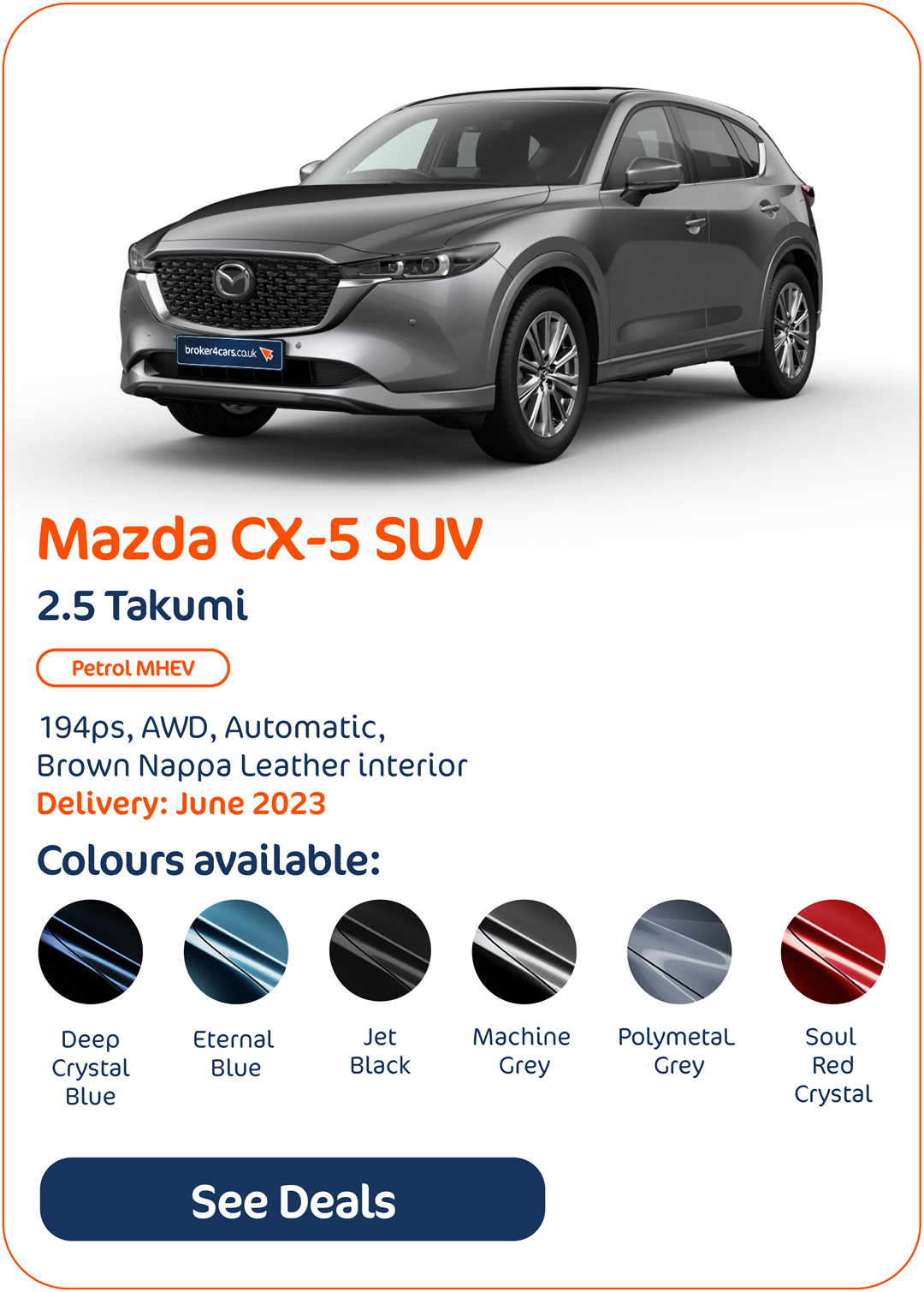 Mazda CX-5 SUV 2.5 Takumi - Click to Enquire